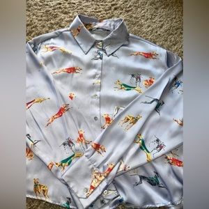 Zara dog print shirt